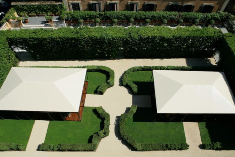 Garden aerial view